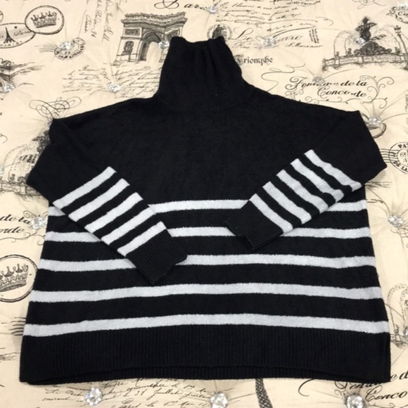 Vince Camuto Stripe Turtleneck Sweater (Petite) - Picture 2 of 5